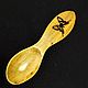 Hiking spoon made of juniper with a Swallowtail pattern, Spoons, Shumerlya,  Фото №1