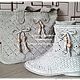 Заказать Сапожки и сумка льняные (комплект). Одёжка для Ваших ножек и не только. Ярмарка Мастеров. . Сапоги Фото №3