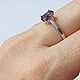 Кольцо с аметистом и кубическим цирконием из серебра. Кольца. Newstylejewelry. Ярмарка Мастеров.  Фото №4