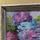 Заказать Картина маслом "Сиреневые цветы. Гортензии" в раме. Картины и декупаж от СветЛаны Визун (sunnyshop). Ярмарка Мастеров. . Картины Фото №3