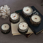 Соевая арома-свеча «Чёрный кокос» в керамике