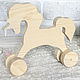 Wooden rocking horse moose wooden unicorn duck rabbit on wheels. Blanks for decoupage and painting. MilagranA. My Livemaster. Фото №4