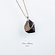 Order Black Meteorite pendant with faceted pyrite in black slate. Elena Potsepnya Jewelry. Livemaster. . Pendant Фото №3