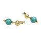 Turquoise earrings, natural turquoise earrings, turquoise earrings in gold. Earrings. Irina Moro. My Livemaster. Фото №6