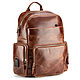 Leather backpack 'Dionysus' (brown wax). Backpacks. Russian leather Guild. My Livemaster. Фото №5