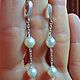 Long earrings made of AA river pearls and 925 silver. Earrings. marusjy. My Livemaster. Фото №4