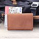Brown leather wallet for cards and business cards, men's cardholder, Cardholder, Krasnodar,  Фото №1