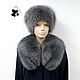 Fur collar Snood fur silver Fox breed Blue frost No. №4. Collars. Mishan (mishan). My Livemaster. Фото №4