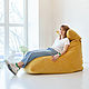 Yellow Lounge Pie - бескаркасное кресло с подушкой, Кресла, Москва,  Фото №1