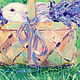 Order Oil painting on canvas Bunny in a basket. Rabbit. Lavender. Painting gallery of Metsenatova Val. Livemaster. . Pictures Фото №3
