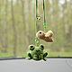 Car souvenirs frog suspension in the car on the mirror, Car souvenirs, Moscow,  Фото №1