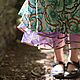 Платье для девочки хлопок с рукавами маки фиолетовый голубой. . Camilla Reynolds. Интернет-магазин Ярмарка Мастеров.  Фото №2