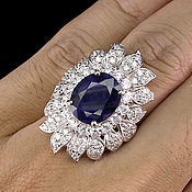 Роскошное кольцо - натуральный бриллиантовый лимонный кварц в филигран