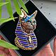 Брошь БАСТЕТ. Брошь-булавка. Tsarevna-brooch. Интернет-магазин Ярмарка Мастеров.  Фото №2