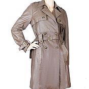 Одежда handmade. Livemaster - original item Size 42-44. Classic trench coat made of genuine leather gray. Handmade.