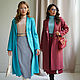 Order Demi-season wool coat, blue double-breasted wool coat. mozaika-rus. Livemaster. . Coats Фото №3