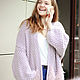 Cardigan knitted "Peppina". Cardigan is an oversize, Cardigans, Chaikovsky,  Фото №1