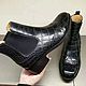 Order Chelsea with brogation, made of crocodile skin, in classic black!. SHOES&BAGS. Livemaster. . Chelsea boots Фото №3