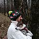 НА ЗАКАЗ шапка с мухоморами, связно вручную, жаккард, вышивка. Унисекс. Шапки. Елена Ярославцева. Ярмарка Мастеров.  Фото №7