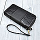 Crocodile leather clutch bag, in combination with calfskin!. Clutches. SHOES&BAGS. Online shopping on My Livemaster.  Фото №2