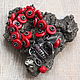 Pulsera 'las Amapolas' los Corales naturales,shpinel negro,accesorios de italia lux, Bead bracelet, Moscow,  Фото №1