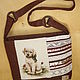 Текстильная сумка с вышивкой Собачка, Классическая сумка, Печоры,  Фото №1