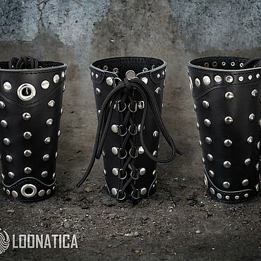 Субкультуры ручной работы. Ярмарка Мастеров - ручная работа Наручи "Black metal". Handmade.