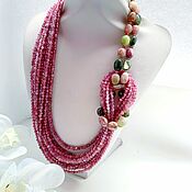 Украшения handmade. Livemaster - original item Pink tourmaline necklace. Handmade.
