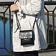  Black leather women's handbag Sati Mod S57p-711, Crossbody bag, St. Petersburg,  Фото №1