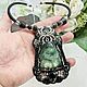 Шикарное КОЛЬЕ 3D зелёно-черное "В плену". Колье на шею. Кулон. BroshPoli&Jewelry Эксклюзив от Елены. Ярмарка Мастеров.  Фото №4