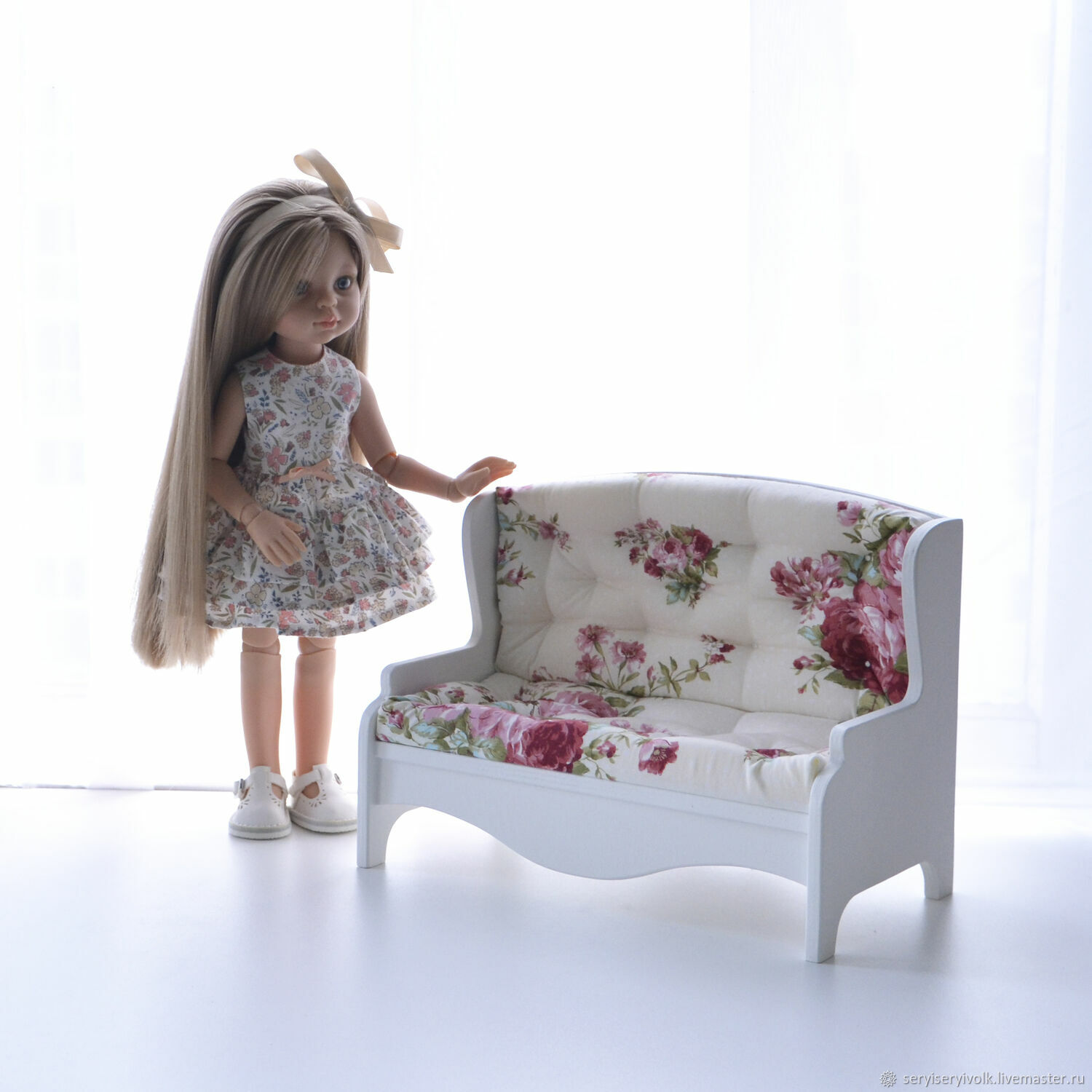 Диван для Барби и Кена, мебель для кукол 30 см.