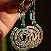 Украшения handmade. Livemaster - original item Copper earrings "Ellenica". Handmade.