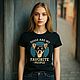 Заказать Футболка с авторским принтом "Dogs are my favorite people". София Кац. Ярмарка Мастеров. . Футболки Фото №3