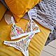Flora Angel Embroidered Mesh Underwear Set. Underwear sets. La Mia Ragazza. My Livemaster. Фото №6