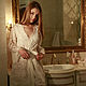 Короткий кружевной халат с шелковой подкладкой D4. Халаты. Apilat wedding dresses and lingerie. Интернет-магазин Ярмарка Мастеров.  Фото №2