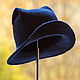  Шляпа "Кошка" Blue cat hat. Шляпы. Мария Метель - шляпки, броши, сумки!. Ярмарка Мастеров.  Фото №4