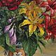 Order Oil painting Colorful bouquet. 50h40 cm. In the frame. Tatiana Chepkasova. Livemaster. . Pictures Фото №3