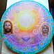 Round painting 'Rainbow Radiance of Divine Love' Jesus. Pictures. Picture&miniature lacquer painting. My Livemaster. Фото №4