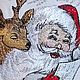 Бархатный мешок с вышивкой Дед Мороз. Мешочки. Студия вышивки Лаванда. Ярмарка Мастеров.  Фото №6