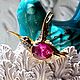 Винтаж: Брошь "Колибри" Swarovski оригинал. Комплекты украшений винтажные. Винтаж SV. Ярмарка Мастеров.  Фото №4