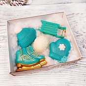 Косметика ручной работы handmade. Livemaster - original item A set of handmade Winter fun soap as a gift for the new year. Handmade.