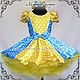Baby dress 'Yellow and blue in the pea' Art.-040, Childrens Dress, Nizhny Novgorod,  Фото №1