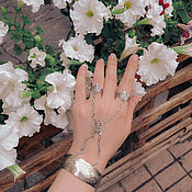 Винтаж handmade. Livemaster - original item Kazakh slave bracelet with silver ring. Handmade.