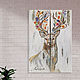 Silver Deer, Elegant steamy painting, Pictures, Moscow,  Фото №1