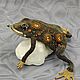 Knitted Frog bag made of beads, Clasp Bag, Angarsk,  Фото №1