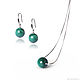 Silver earrings with malachite. Art.№49. Earrings. TRUVELLA. Online shopping on My Livemaster.  Фото №2