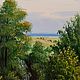 Картина, живопись маслом пейзаж "Село за рекой". Картины. Мастерская живописи. Ярмарка Мастеров.  Фото №4