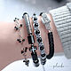 Set of 4 bracelets: onyx, spinel, hematite. Bracelet set. Solanda. My Livemaster. Фото №4