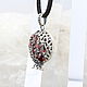 Garnet pendant with garnets made of 925 GA0046 silver. Pendant. Sunny Silver. Online shopping on My Livemaster.  Фото №2