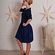 Платье "Navy blue tulip". Платья. Авторский войлок Виктории Онищенко (VikiTory). Ярмарка Мастеров.  Фото №4